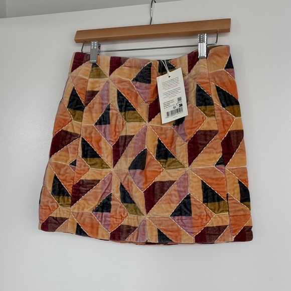 NWT Sézane Malia Skirt in Patchwork Stella Size 38/6 - Picture 5 of 11